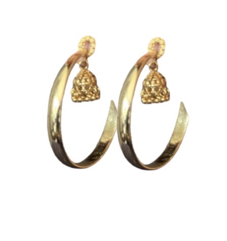Jhumka Charm Hoops